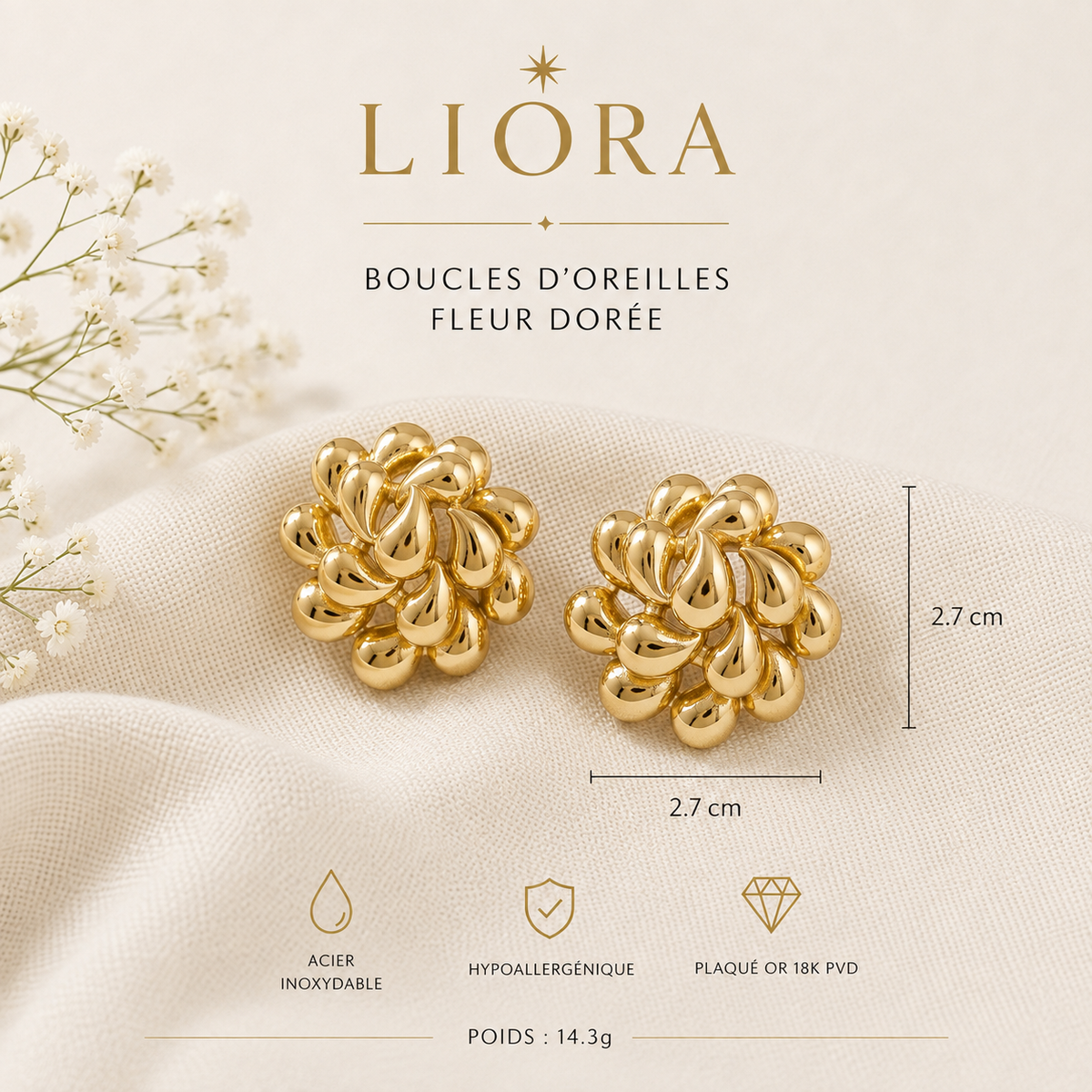 ÉLISÉA — Boucles d’oreilles