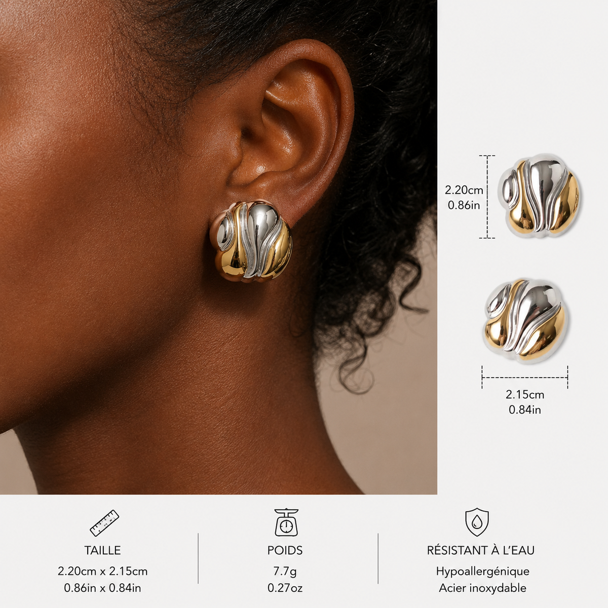 Boucles d’Oreilles ÉCLAT SCULPTÉ