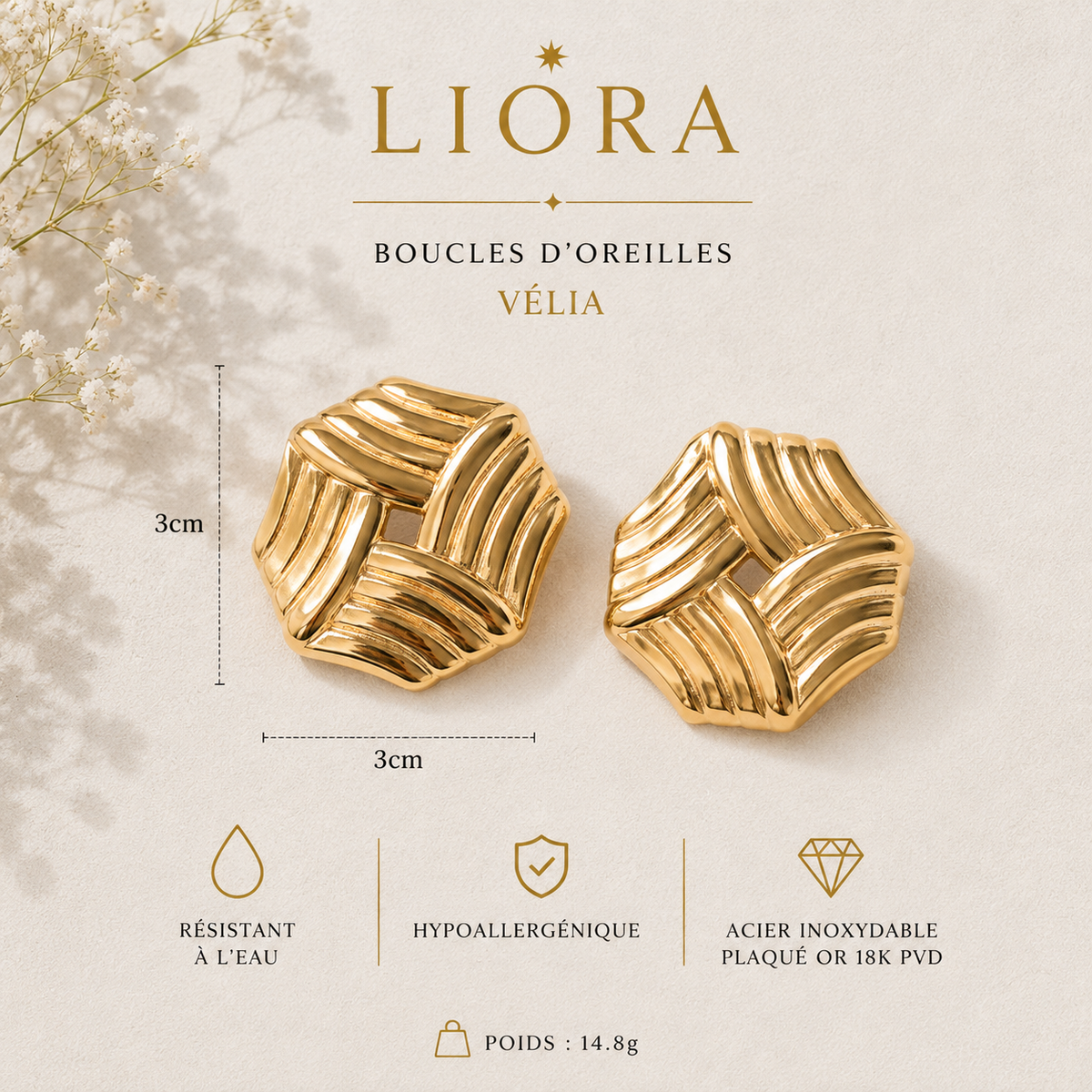 VÉLIA — Boucles d’oreilles