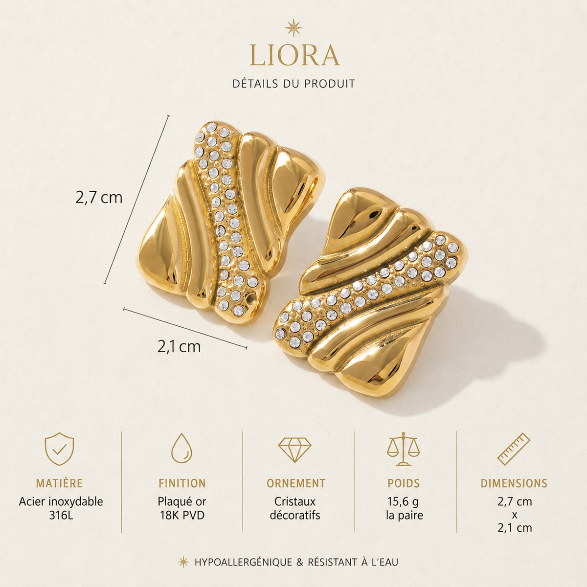 ALYA — Boucles d’Oreilles Sculpturales