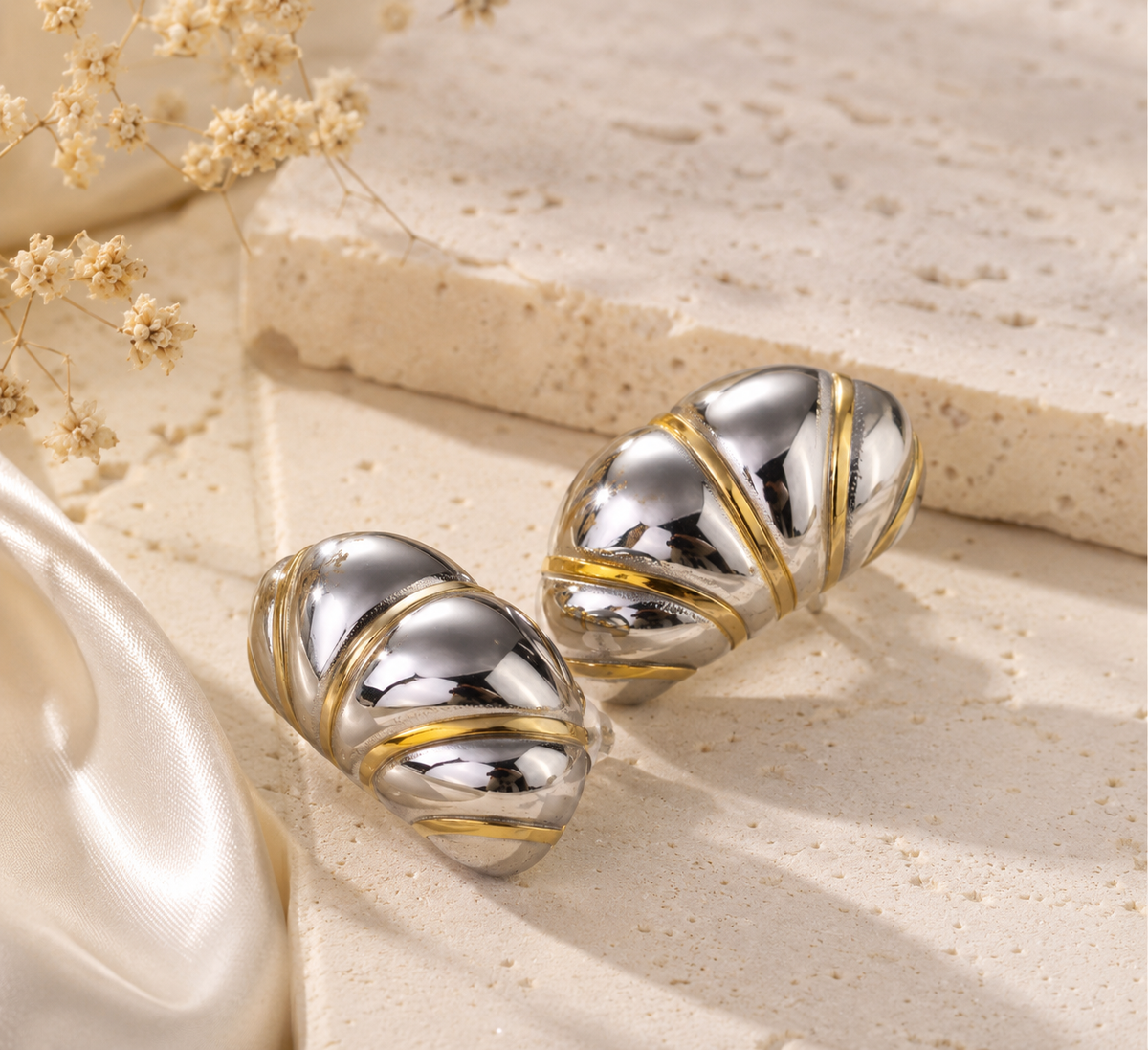 Boucles d’Oreilles ÉLOA — Bicolore