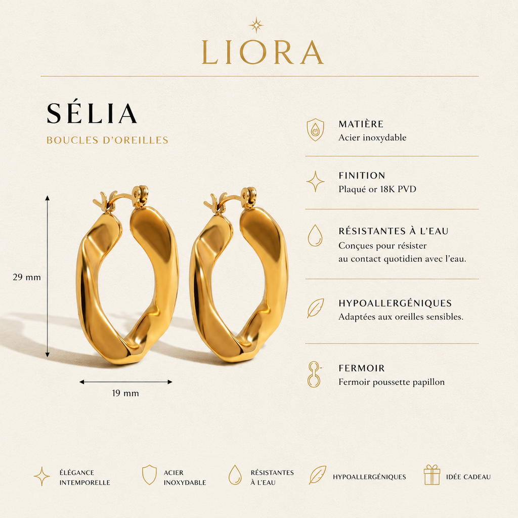 SÉLIA — Boucles d’oreilles