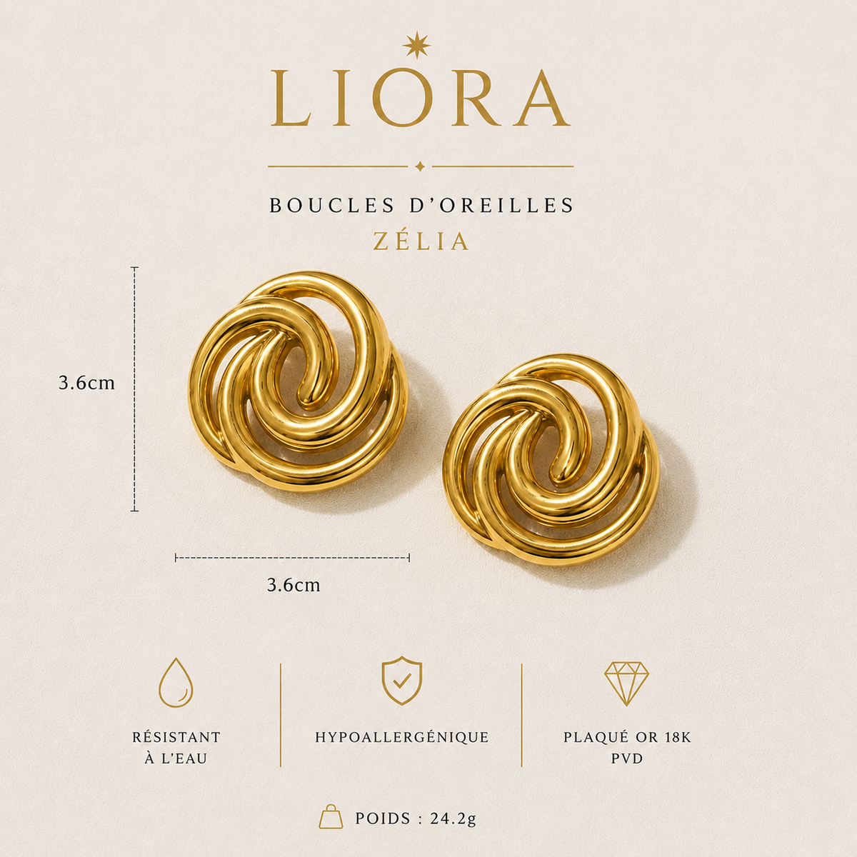 ZÉLIA — Boucles d’oreilles