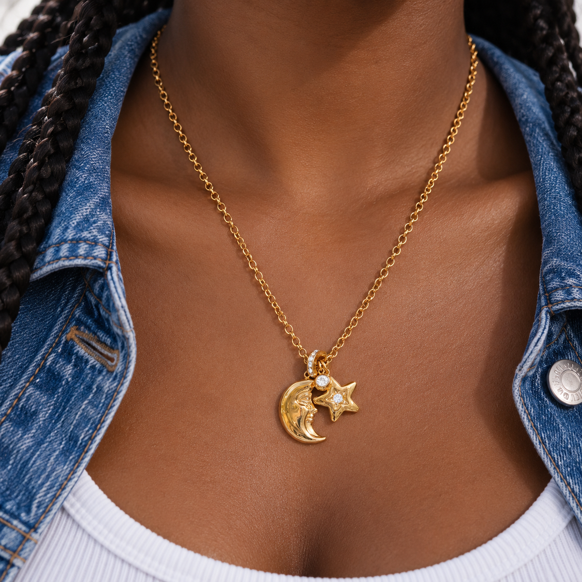 ASTRÉA — Collier Lune & Étoile