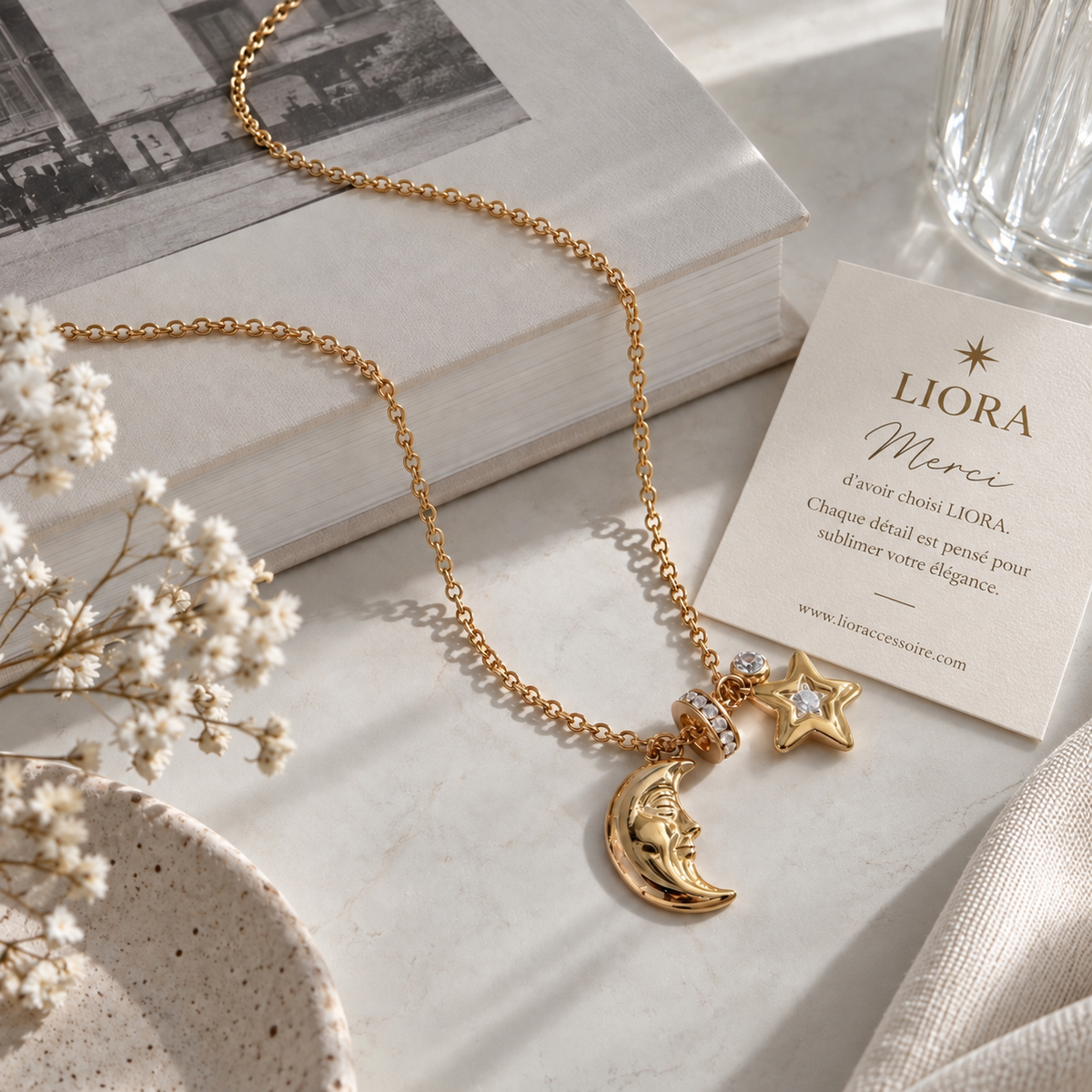 ASTRÉA — Collier Lune & Étoile