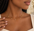 CALYRA — Collier doré aux cristaux
