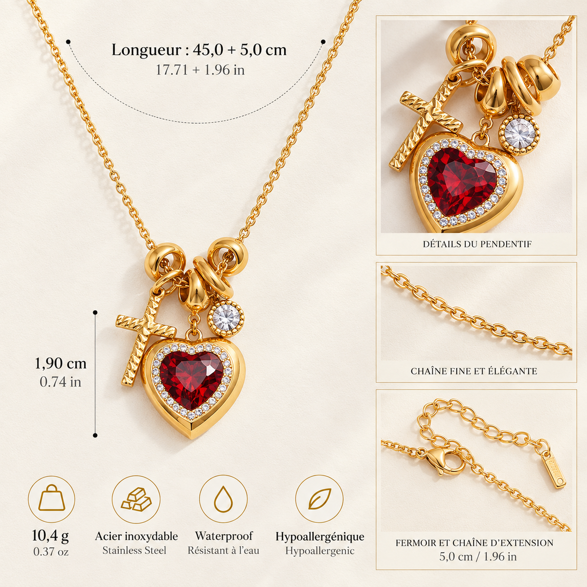 ÉLISARA — Passion Heart Necklace