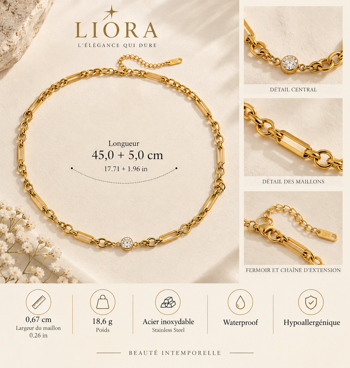 LYSORA — Gold-tone necklace