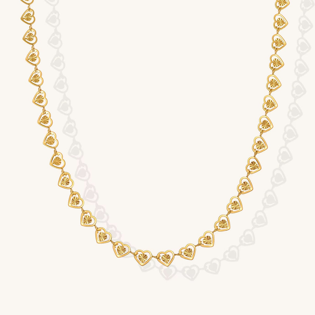 MELIA — Collier Cœurs Dorés