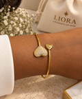 Bracelet SÉLÈNE — Cœur en zircons