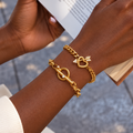 VELIA — Gold-tone heart & arrow bracelet
